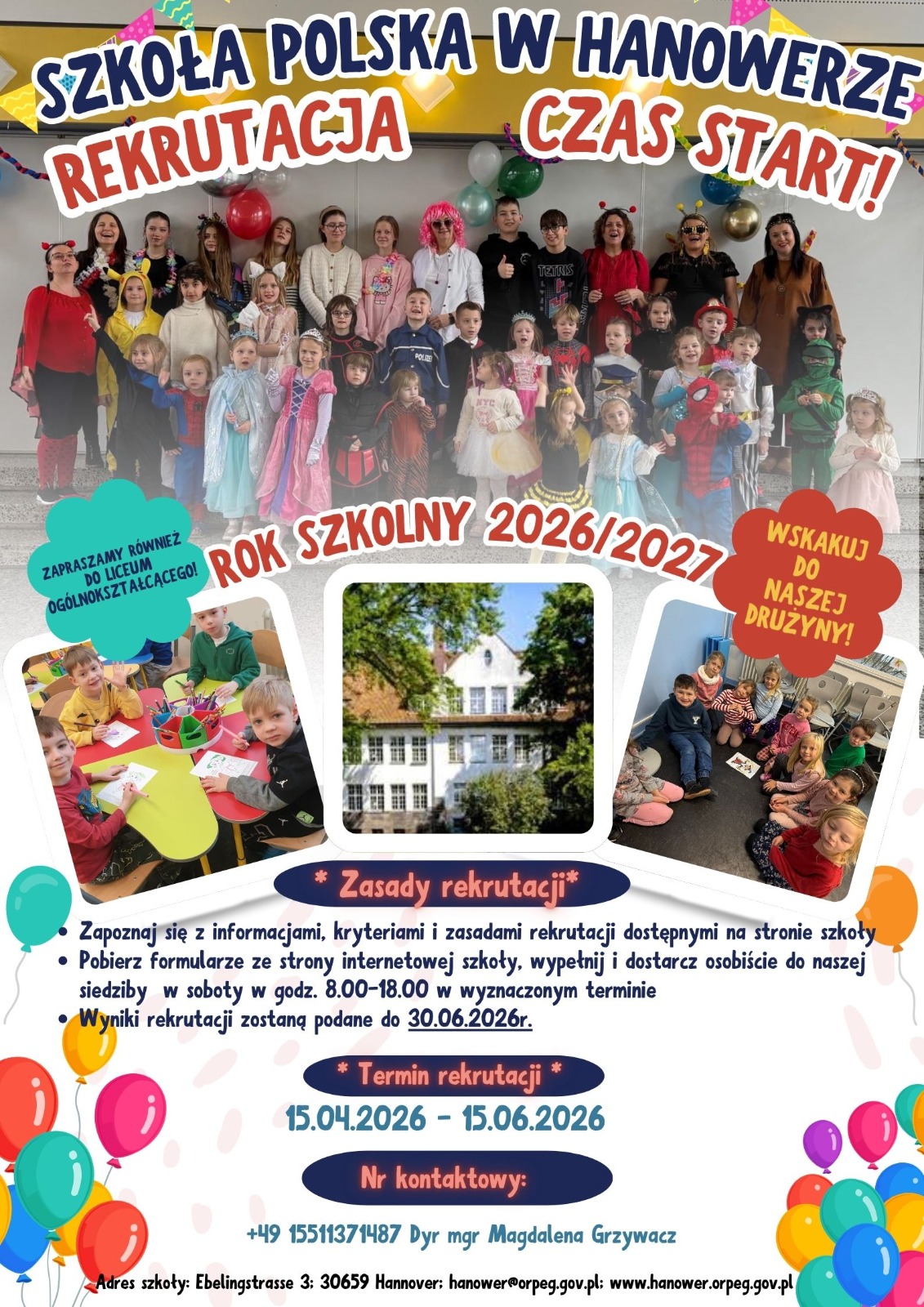REKRUTACJA NA ROK SZKOLNY 2026/2027